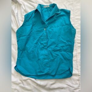 Vintage Sleeveless Aqua Women's Top